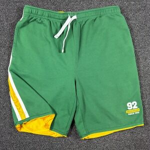 Vintage Abercrombie & Fitch Green Athletic Basketball Shorts XL Mesh Heavyweight